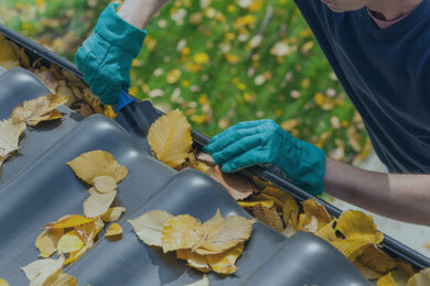 CLEANING GUTTER AND LEAF GUARD